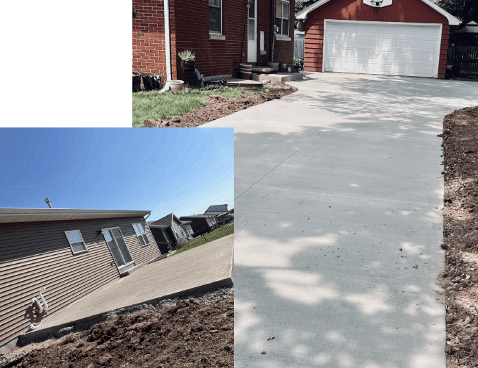 A house with a driveway and a garage